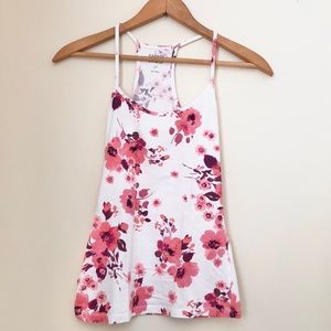 Pink floral Garage tank